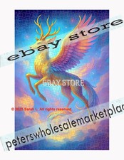 1000 piece jigsaw puzzle Celestial Pegasus Deer Mythical Fantasy mythical stag