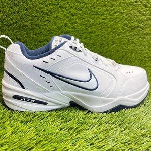 Nike Air Monarch IV Mens Size 10.5 4E White Blue Athletic Running Shoes Sneakers