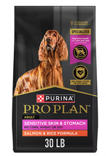 Purina Pro Plan Sensitive Skin, Stomach Salmon and Rice Formula Dog Food, 30 lbs 2.13 per pound