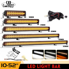 LED Lichtbalken E geprüft Gelb/Weiß DRL Zusatzscheinwerfer SUV LKW Offroad 12V