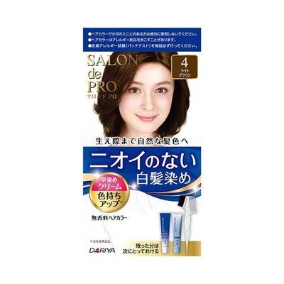 Dariya Salon De Pro Hair Dye For Gray Hair No Smell #4 Light Brown -Japan Import