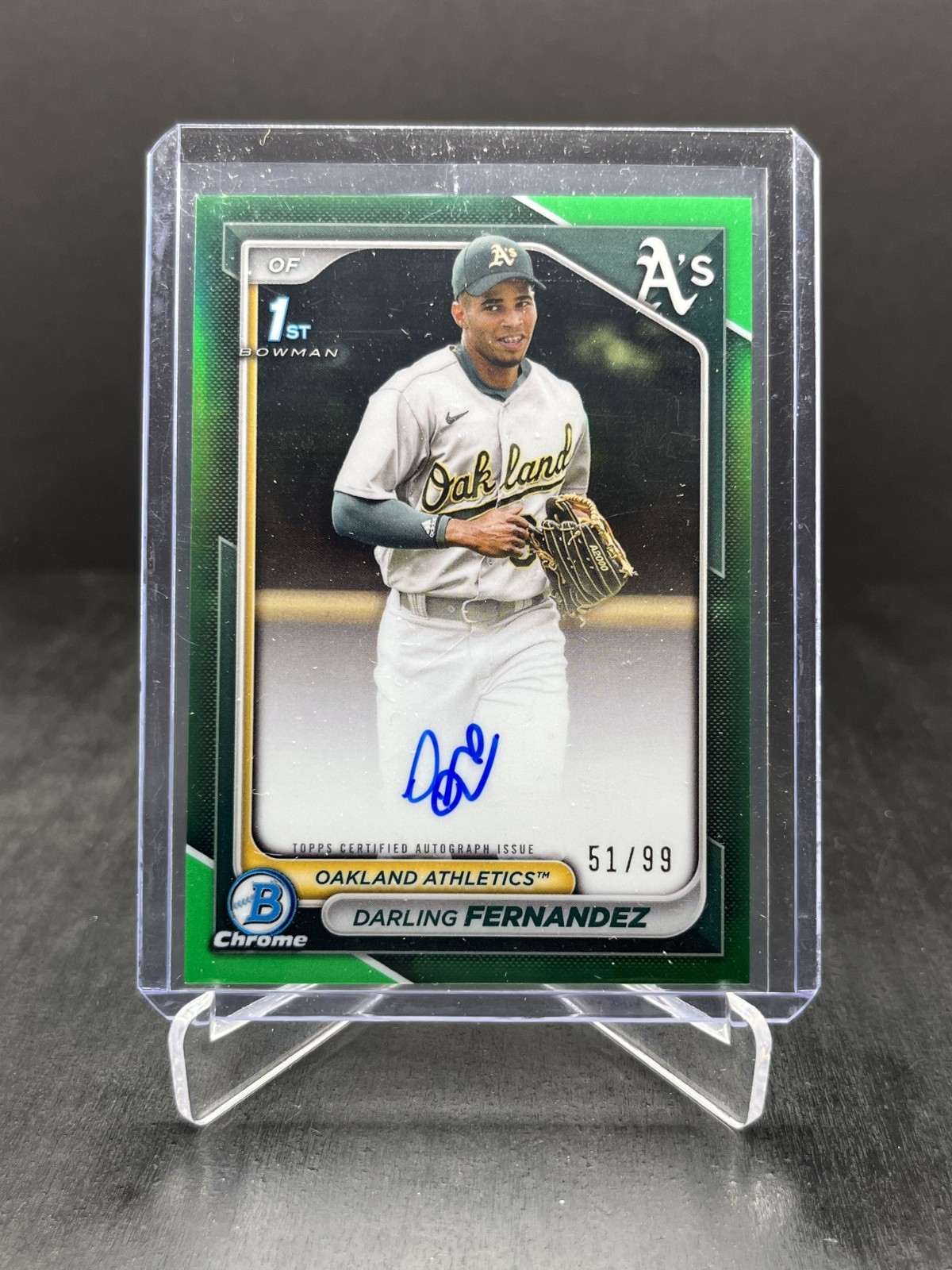 2024 Bowman Chrome Darling Fernandez 1st Autograph Auto Green 51/99 #CPA-DF