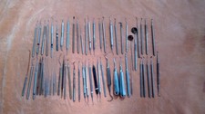 Lot of 60 dental instruments, picks, 2 mirrors, Hu Friedy, ss White LJ Mason ++