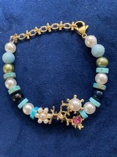 Gemstone Bracelet Or Ankle Bracelt Handcrafted Seizes 8-11” Long Hand-knotted