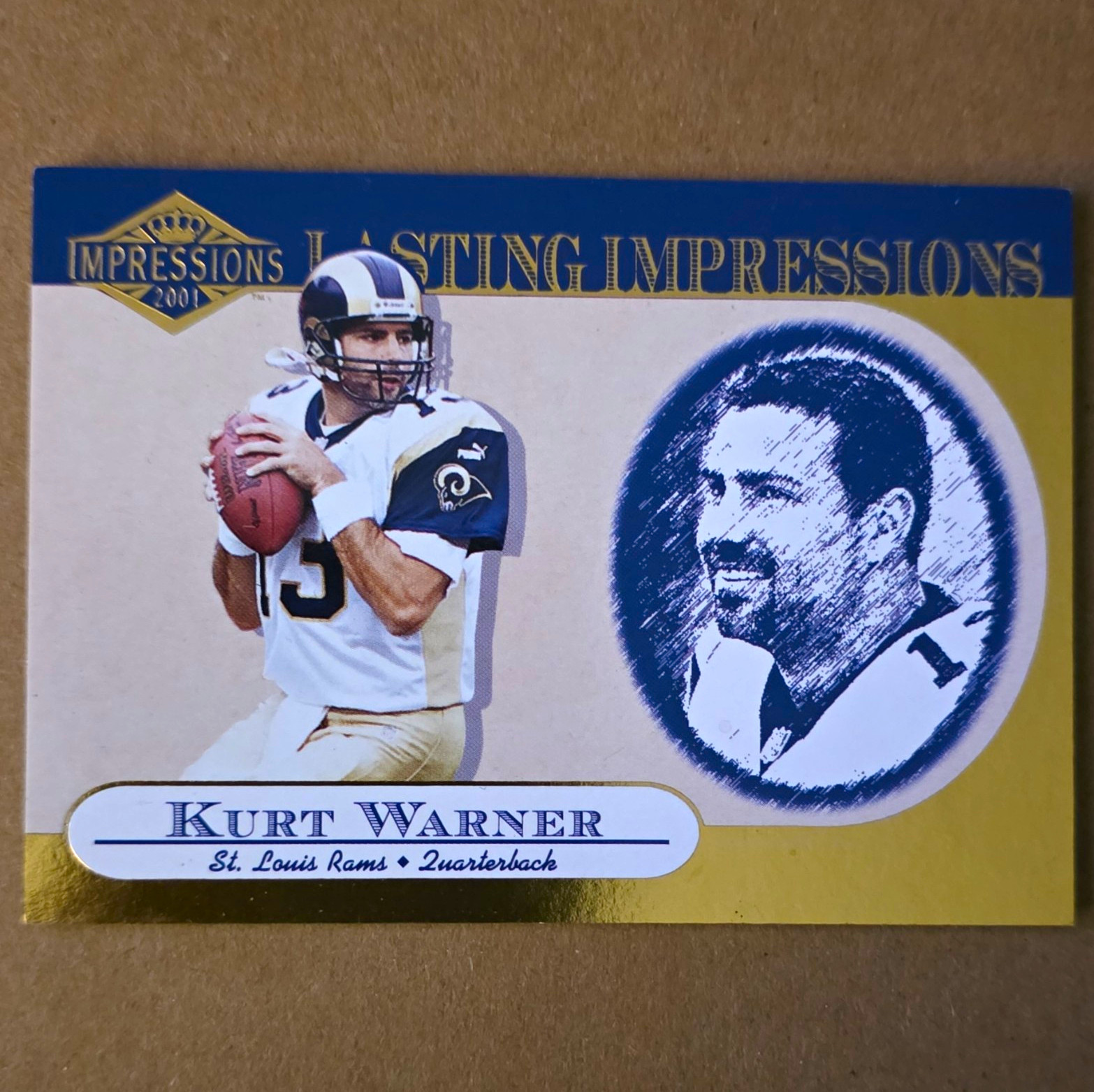Pacific 2001 Impressions Lasting Impressions Kurt Warner Rams #19 Insert