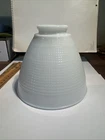 VINTAGE WAFFLE PATTERN MILK GLASS TORCHIERE LAMP LIGHT SHADE 6 INCH Small