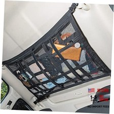 Car Ceiling Cargo Net Pocket Storage Net,29.5"x19.7" Adjustable D-Buckle to