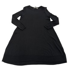 ASOS Womens Dress Size US 6 Black Split Open Sleeve Crew Neck Sweater Knit Mini