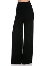High Rise Black Palazzo Pants with Pockets