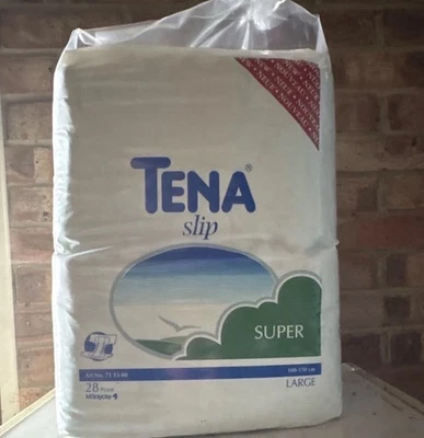 De colección TENA Slip Super Large28 Pack Sellado de Fábrica Descontinuado ARTÍCULO DE COLECCIONISTA - Imagen 1 de 4
