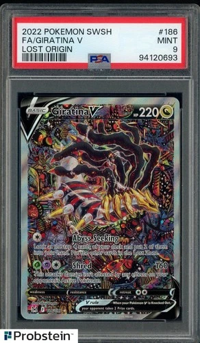 2022 Pokemon SWSH Lost Origin #186 FA/Giratina V PSA 9 MINT