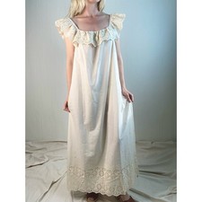 CHRISTY DAWN Mairin Off the Shoulder Maxi Dress In Elderflower Embroidery LARGE