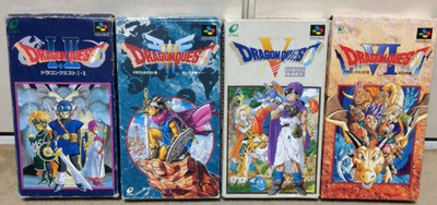 Nintendo Super Famicom Dragon Quest I.II & III & V & VI set Japan SFC SNES w/box