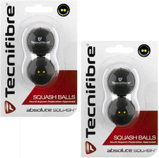 Double Yellow Dot Squash Balls - 4 Pack