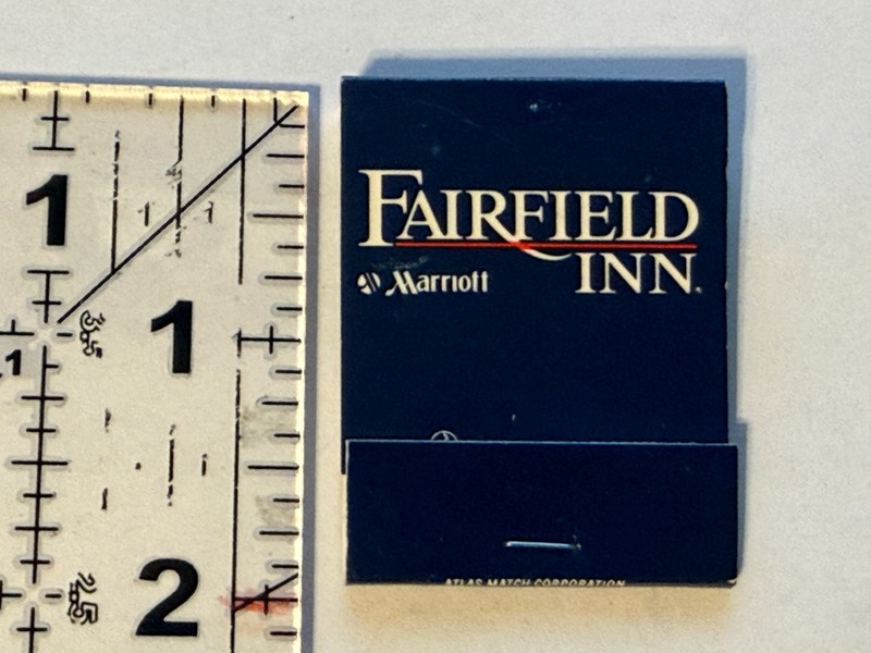 vintage matchbook from Fairfield Inn by Marriott with 20 Unstruck Matches