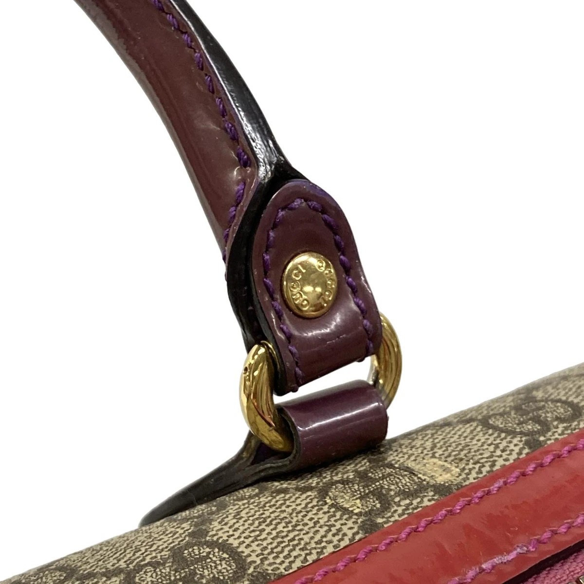 GUCCI GG Supreme 409529 Beige Ebony Multi PVC Leather Handbag | eBay