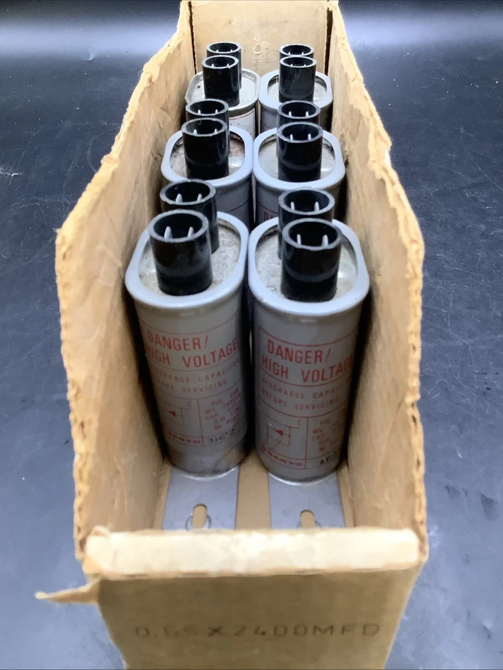 Sanyo Lote de 6 Condensadores de Alto Voltaje 2400VAC 0.55uF ICHI CON Sin PCBs Foto 2 de 4
