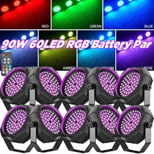 90W Wireless Par Light Rechargeable Battery Powered RGB 60LED Uplight DMX DJ