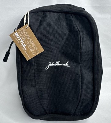 John Hancock Toiletry Travel Bag Small Size Black Mens Bathroom Shaving Pouch