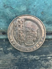 Nagyvázsony Castle Coat Of Arms Hungary 1985 Bronze Medal