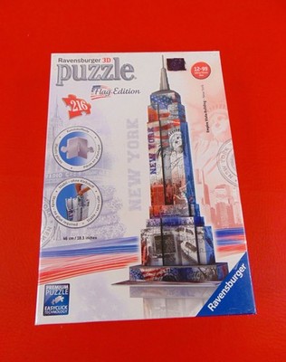 Ravensburger NEW 3D Puzzle Empire State Building FLAG EDITION
