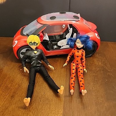 Miraculous Ladybug VW Volkswagen Bug E-Beetle CAR Playset Doll Lot