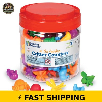 Learning Resources Garden Critter Counters - 72 Pieces, Ages 3+