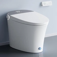 Smart Bidet Toilet with Auto Open/Close Lid, Auto Flush,Heated Seat,LED Display