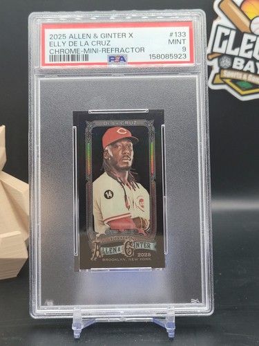 Elly De La Cruz 2025 Allen & Ginter X Chrome-mini-refractor Psa 9 Reds (ZD)