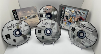 PS1 PLAYSTATION 1 FINAL FANTASY 9 IX GAME 4 DISC SET COMPLETE MANUAL BLACK LABEL