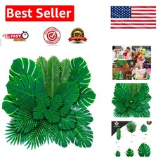 Lifelike Monstera Palm Leaves 36-Pack - Ideal for DIY Decor Projects & Events