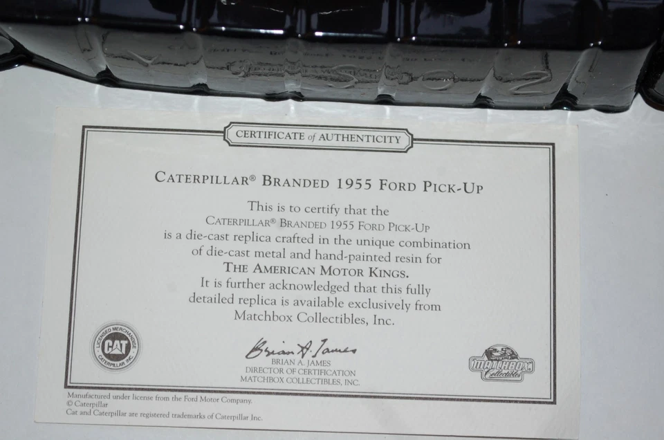 Matchbox Collectibles Caterpillar Branded 1955 Ford Pick-Up YIS02-M Rare Truck - Image 4 of 4