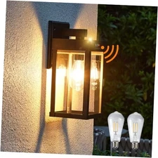 Solar Wall Lights Outdoor, 1 Pack Solar Porch Lights Outdoor Black (1 Pack)