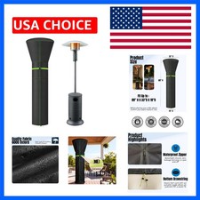 Patio Heater Cover 89"H x 33"D x 19"B - 600D Round Propane Heater Protective ...