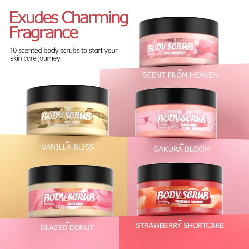 Strawberry Vanilla Body Scrub Exfoliators - Exfoliating KP Treatment Smooth Skin - Image 3 of 4