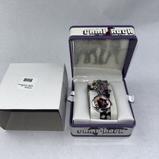 Disney Camp Rock Black  Gold Charm Bracelet Watch NIB
