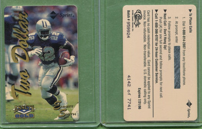 EMMITT SMITH DALLAS COWBOYS 1995 CLASSIC ASSETS GOLD $2 PHONE CARD UNUSED