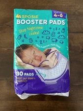 Sposie Booster Pads For Use With Diapers Size 4-6 New 30 Pads #N49