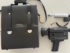 Vintage Sankyo Sound XL-600S Super 8 Movie CameraLl w/ Microphone, Bag