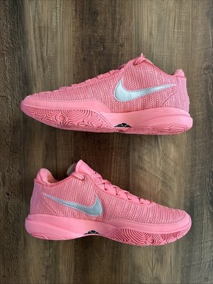 Nike LeBron 20 Pink Diamond Silver Men Size 10.5 Basketball Shoes