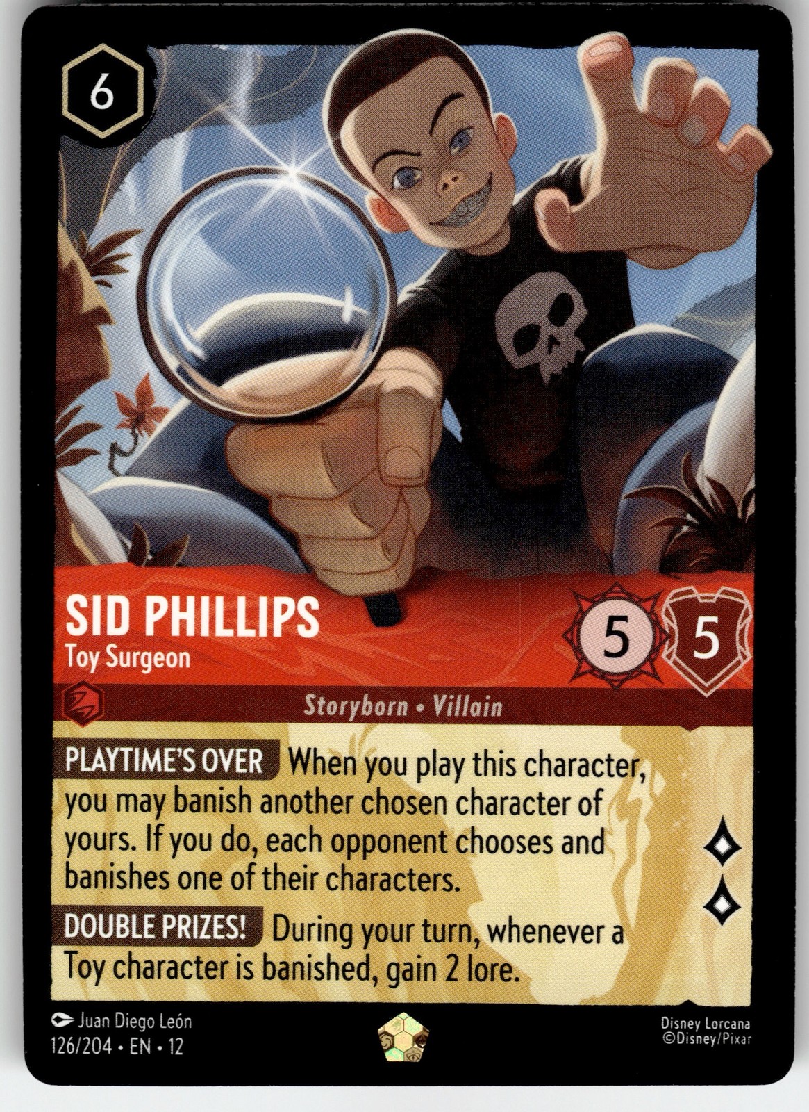 Sid Phillips #126/204 Disney Lorcana Wilds Unknown Legendary NM