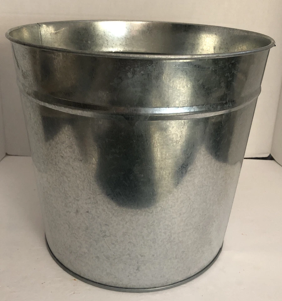 1ea METAL GALVANIZADO 11" DE ALTO CUBO, CUBO, MACETA - RARO - SE ENVÍA N 24 HORAS Foto 2 de 4