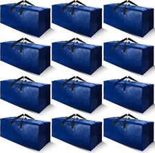 12 Pack Heavy Duty Moving Bags with Backpack Straps - Strong Handles  Zippers,