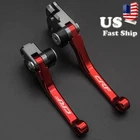 CNC Red Dirtbike Pivot Clutch Brake Lever For CRF450R 07-20 CRF250R 07-22 Pair