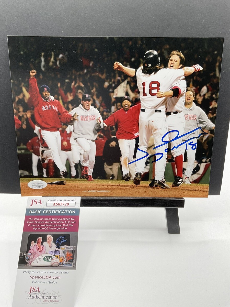 Johnny Damon Signed Photo Boston Red Sox JSA COA Autograph MLB