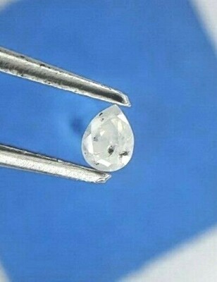 Natural Diamond Rustic Diam 0.08tcw White H Pear Modified Brilliant Cut For Gift