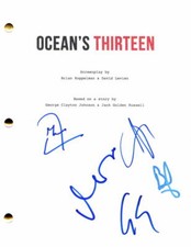 GEORGE CLOONEY, MATT DAMON BRAD PITT +2 SIGNED AUTOGRAPH OCEAN'S THIRTEEN SCRIPT