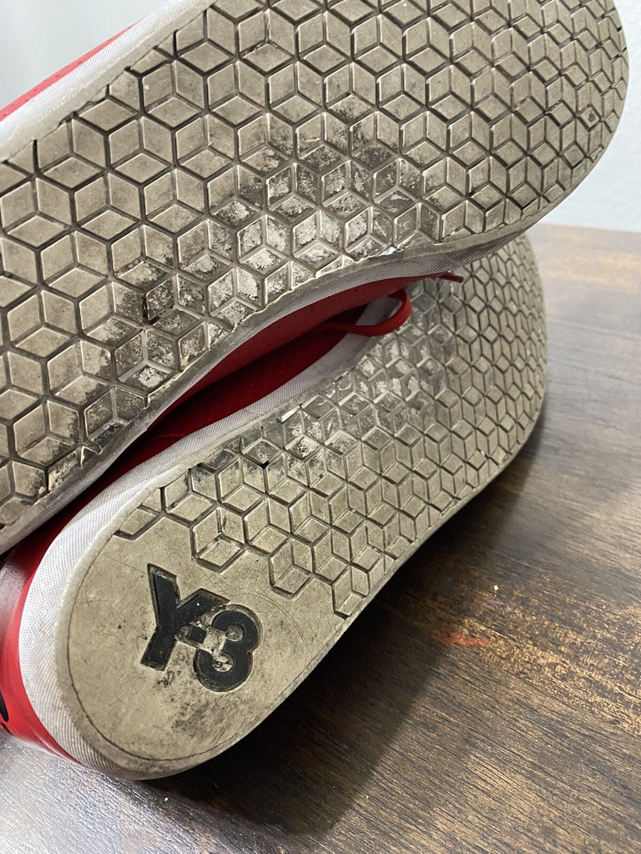 Y-3 Yohji Yamamoto Kazuhiri Men's Red Leather Sneakers Size US