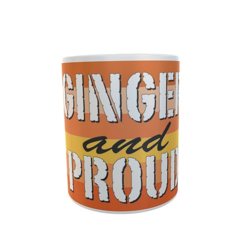 Rude Slogan GINGER AND PROUD Funny Ceramic Tea Coffee Cup Mug Gift Xmas Birthday - Picture 3 of 5