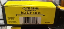 8 Lbs Construction Framing Carpentry 2-3/8" 8D Coated Steel Sinker Wood Nails
